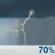 Severe T-Storms. Chance for Measurable Precipitation 70%